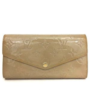 843108F V Louis Vuitton Wallet Long  Portefeiulle Sarah Dune Monogram Vernis